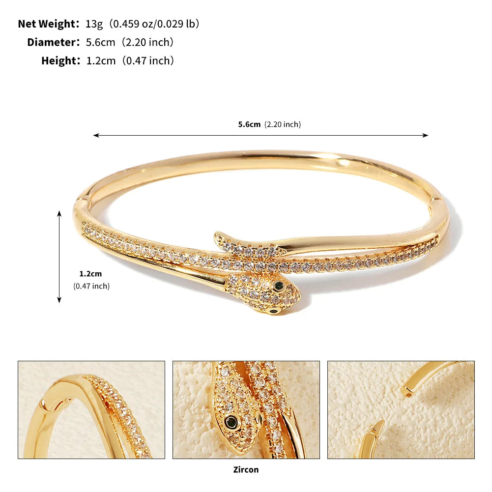 BRAZALETES DORADOS DISEÑOS SERPIENTE Y PANTERA