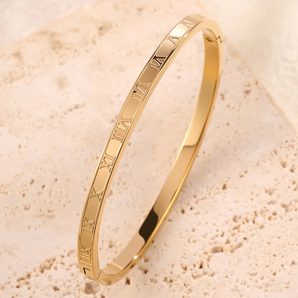 PULSERAS APILABLES CIRCONITAS ACERO INOXIDABLE ELEGANCIA MUJER